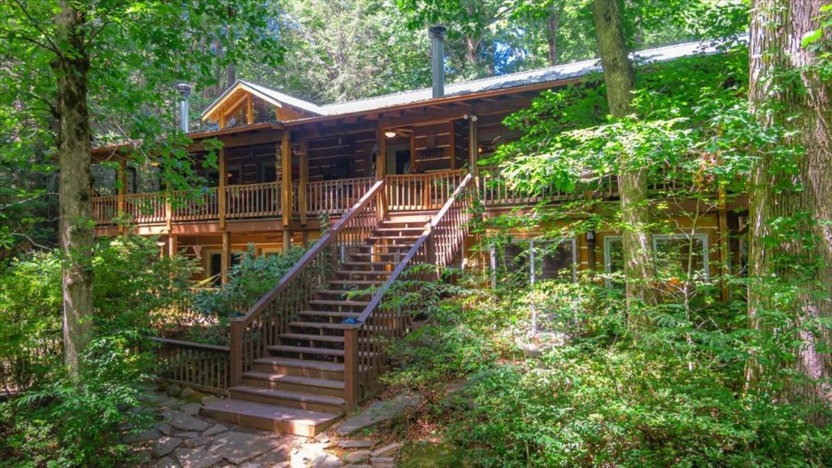 Waterfront Mountain Cabin With Hot Tub Villa Блу Ридж Екстериор снимка
