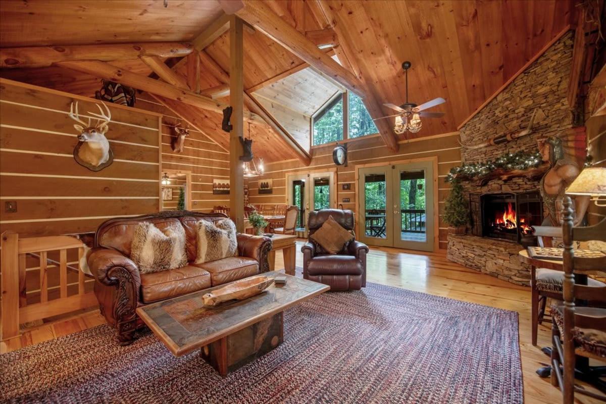Waterfront Mountain Cabin With Hot Tub Villa Блу Ридж Екстериор снимка